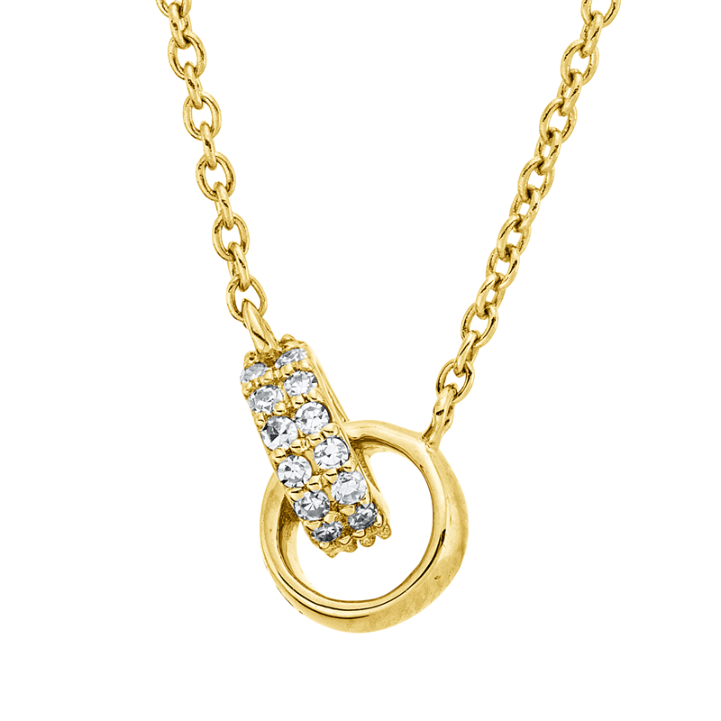 Collier    aus 750/-18 Karat Gelbgold mit 26 Diamanten 0