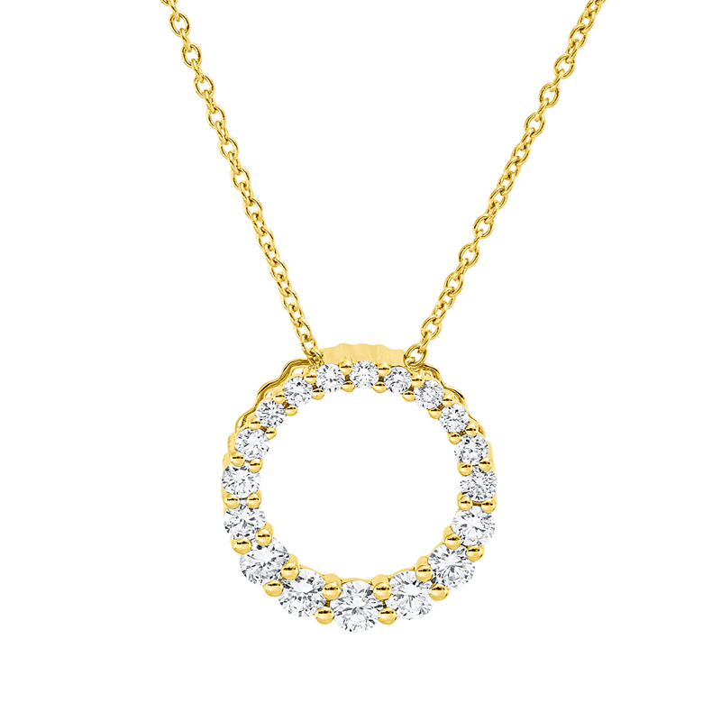 Collier    aus 750/-18 Karat Gelbgold mit 18 Diamanten 0