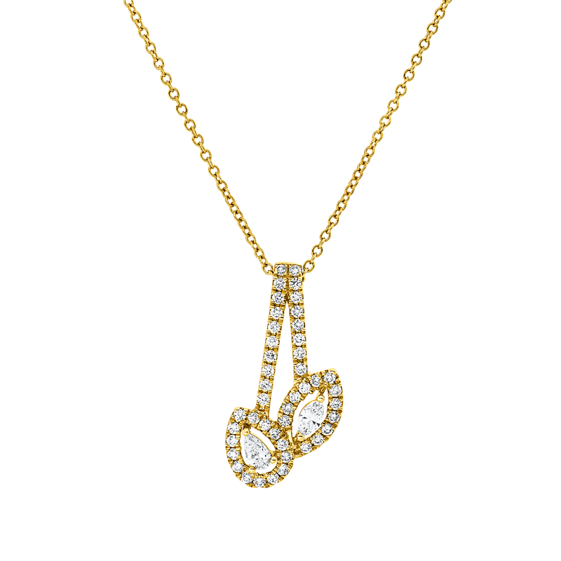 Collier    aus 750/-18 Karat Gelbgold mit 46 Diamanten 0