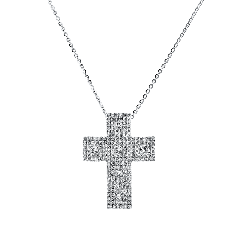 Collier    aus 750/-18 Karat Weißgold mit 198 Diamanten 0