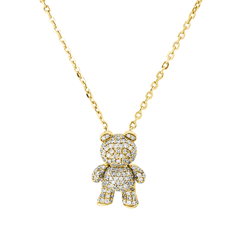 Collier    aus 585/-14 Karat Gelbgold mit 162 Diamanten 0