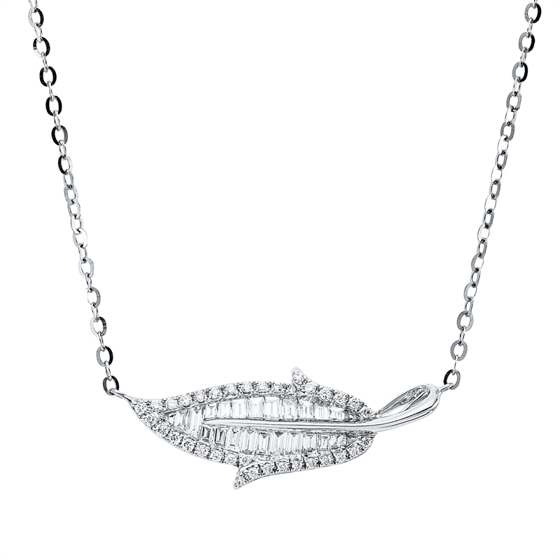 Collier    aus 750/-18 Karat Weißgold mit 56 Diamanten 0