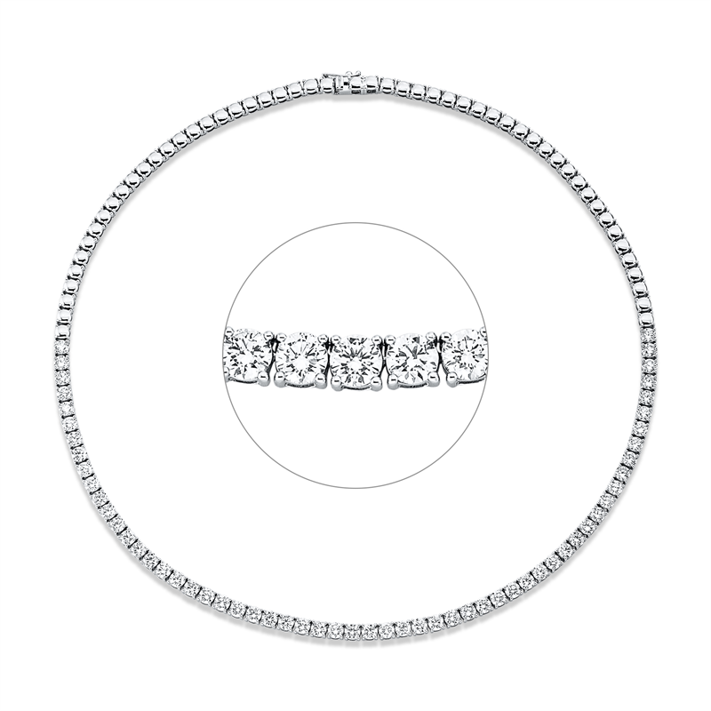 Collier    aus 750/-18 Karat Weißgold mit 58 Diamanten 9