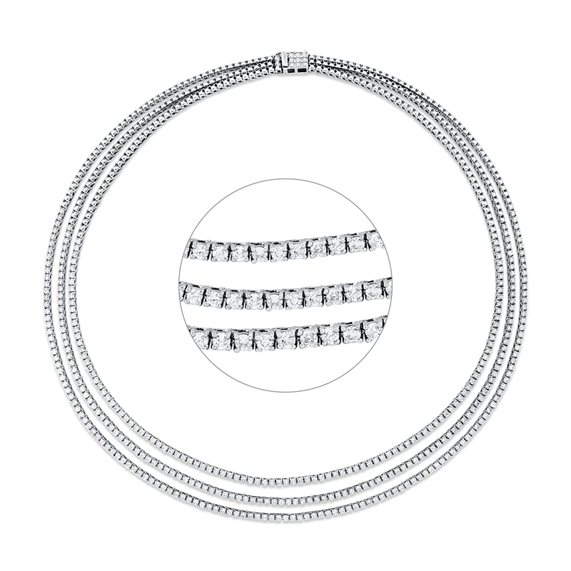 Collier    aus 750/-18 Karat Weißgold mit 354 Diamanten 7