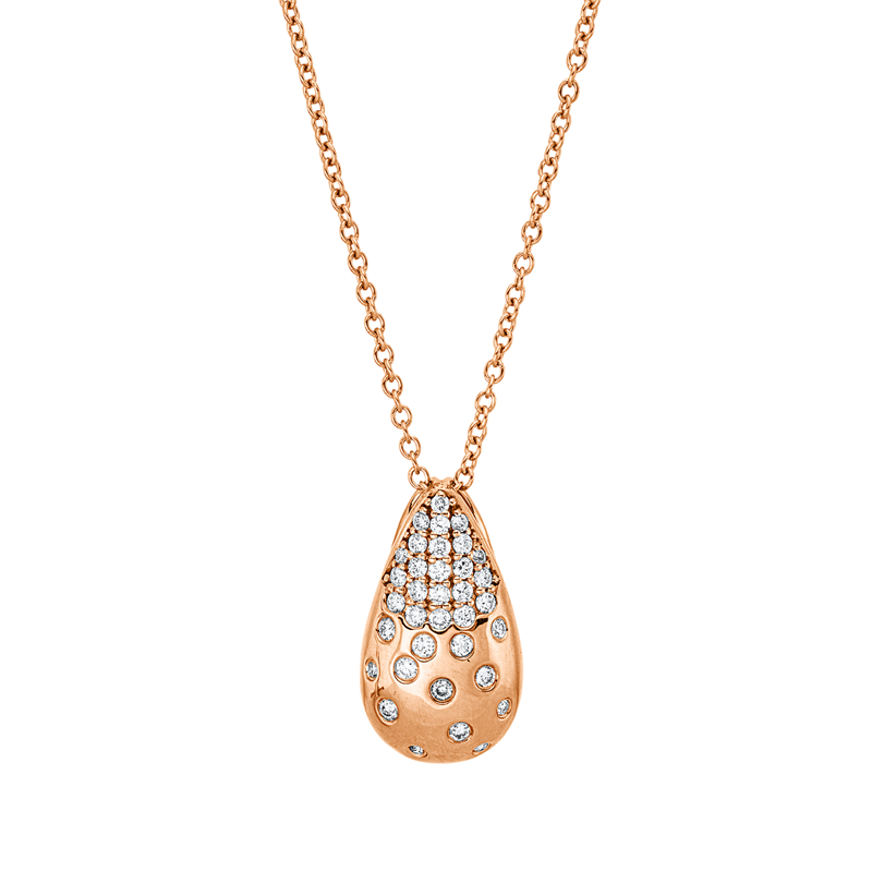 Collier    aus 750/-18 Karat Rotgold mit 35 Diamanten 0