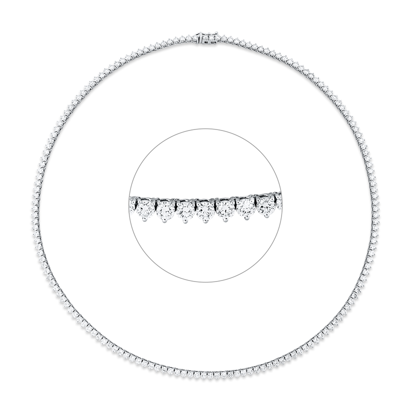 Collier    aus 750/-18 Karat Weißgold mit 164 Diamanten 9