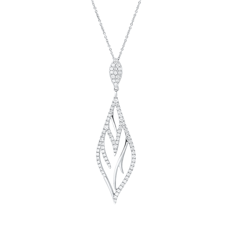 Collier    aus 750/-18 Karat Weißgold mit 83 Diamanten 1