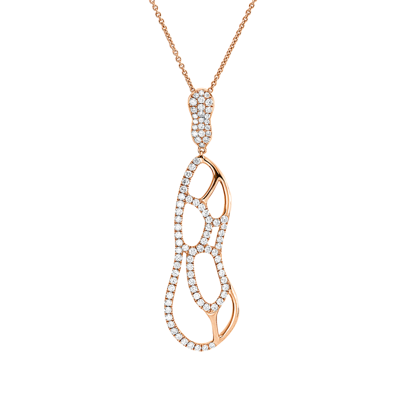 Collier    aus 750/-18 Karat Rotgold mit 89 Diamanten 2