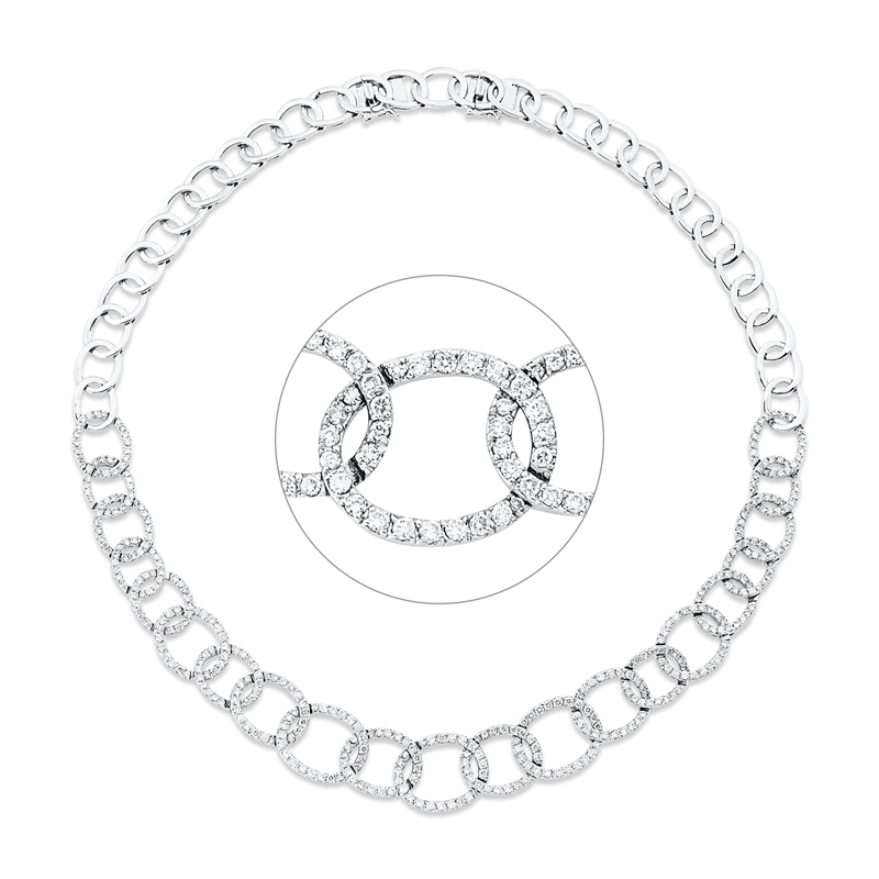 Collier    aus 750/-18 Karat Weißgold mit 534 Diamanten 6