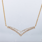 Collier    aus 585/-14 Karat Gelbgold mit 46 Diamanten 0
