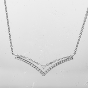 Collier    aus 585/-14 Karat Weißgold mit 46 Diamanten 0