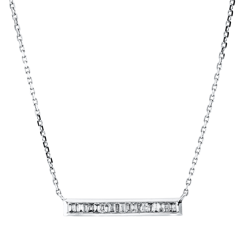 Collier    aus 750/-18 Karat Weißgold mit 20 Diamanten 0