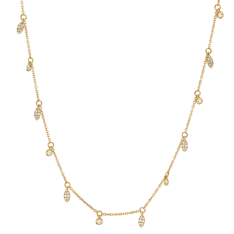 Collier    aus 750/-18 Karat Gelbgold mit 62 Diamanten 0