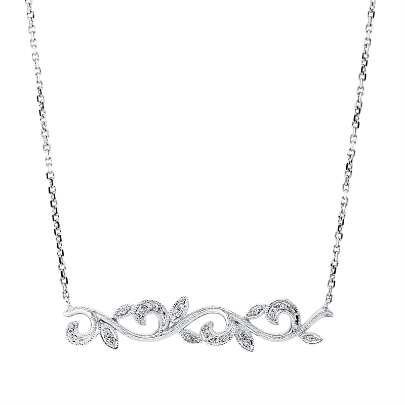 Collier    aus 750/-18 Karat Weißgold mit 24 Diamanten 0