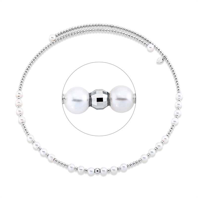 Collier   mit Zuchtperle aus 750/-18 Karat Weißgold  