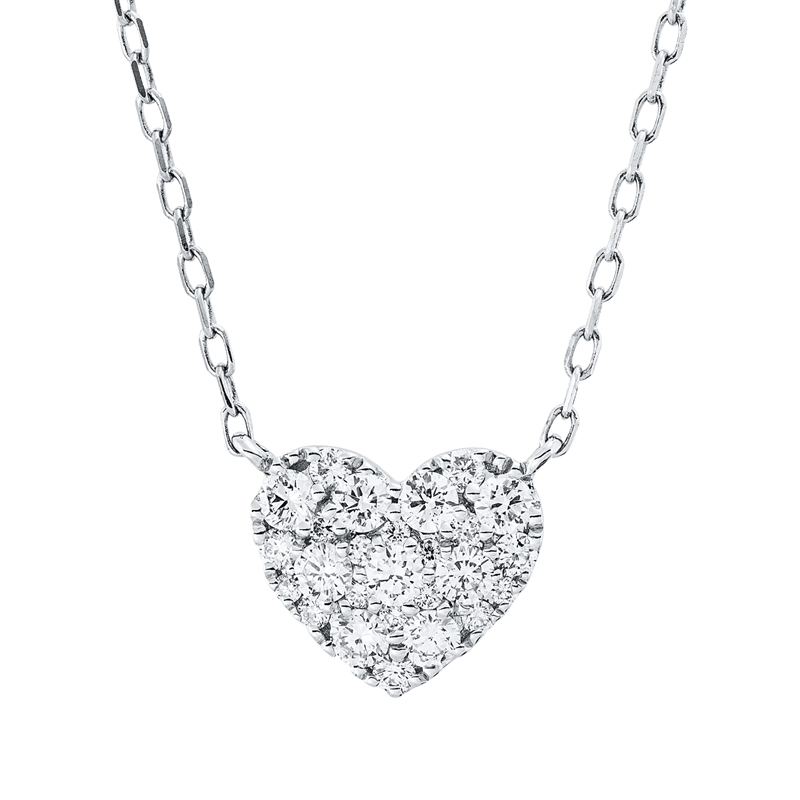 Collier    aus 750/-18 Karat Weißgold mit 26 Diamanten 0