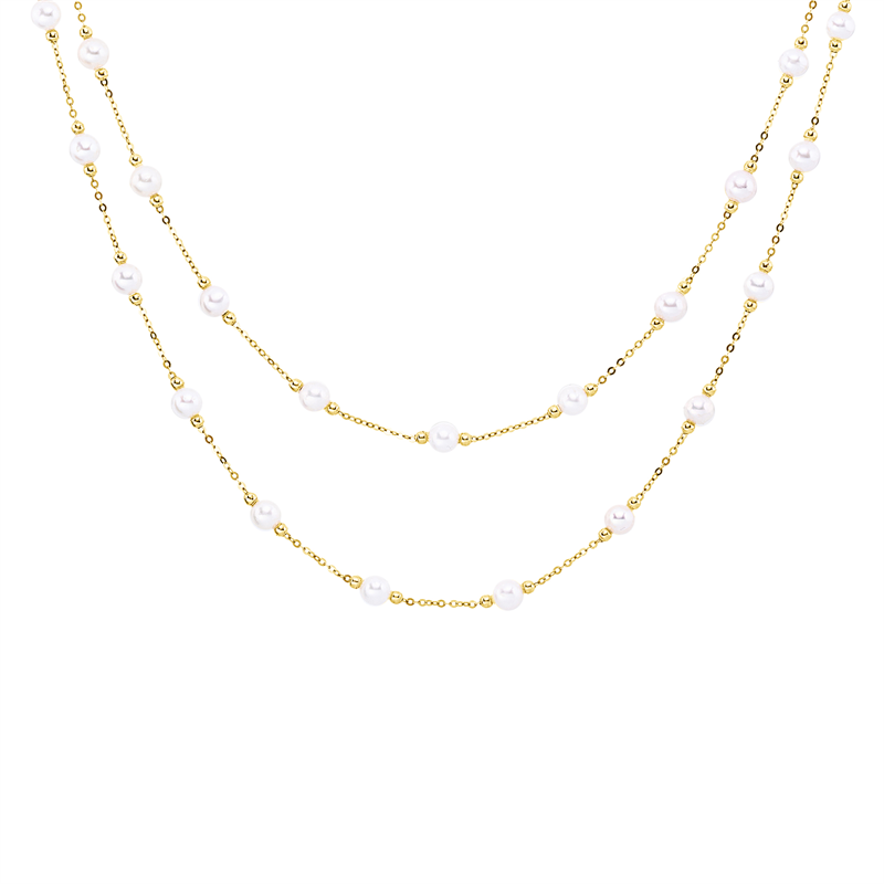 Collier    aus 750/-18 Karat Gelbgold mit 9 Diamanten 0