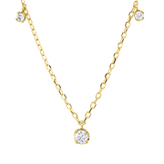 Collier    aus 750/-18 Karat Gelbgold mit 5 Diamanten 0