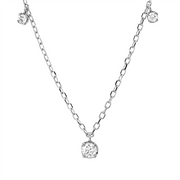 Collier    aus 750/-18 Karat Weißgold mit 5 Diamanten 0