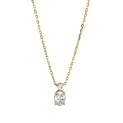 Collier    aus 750/-18 Karat Gelbgold mit 2 Diamanten 0
