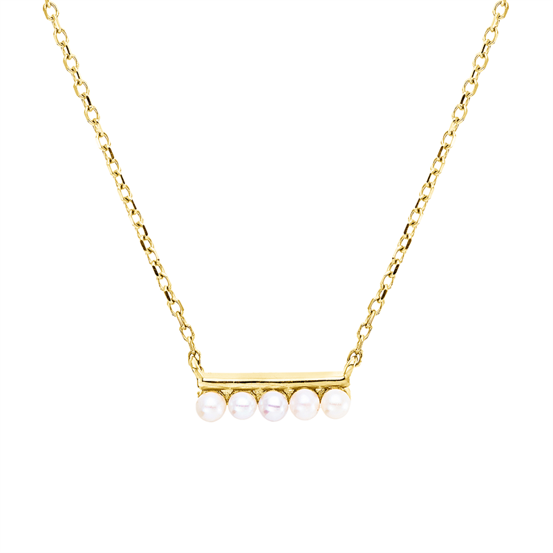 Collier   mit Süßwasserperle aus 750/-18 Karat Gelbgold  