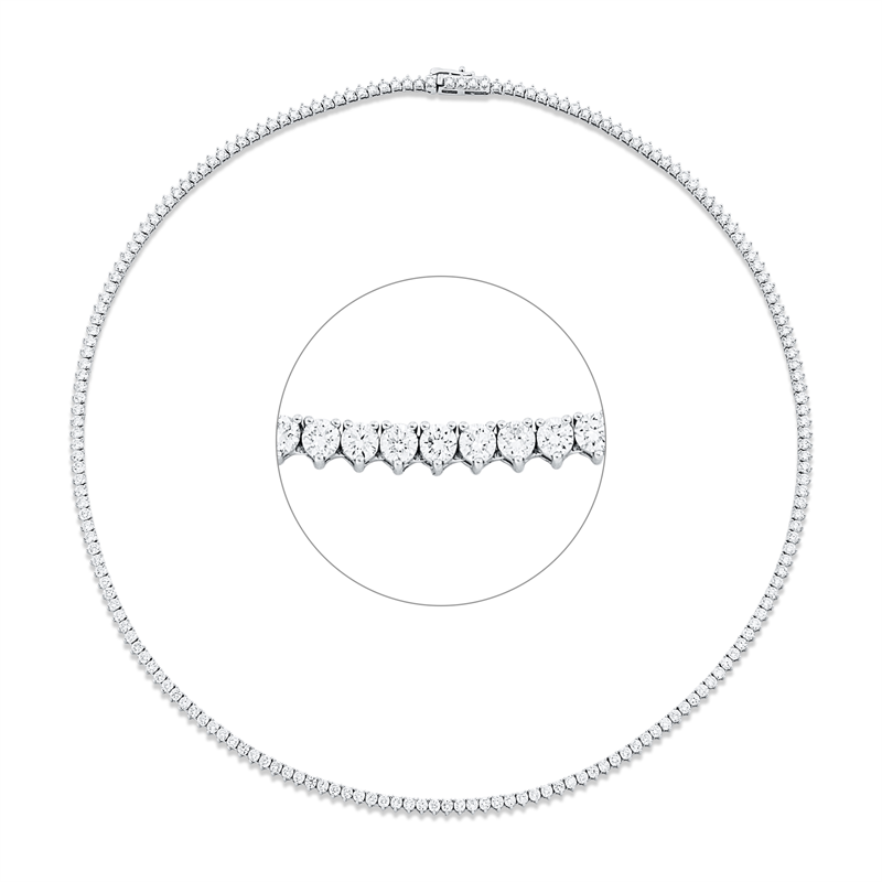 Collier    aus 750/-18 Karat Weißgold mit 190 Diamanten 8