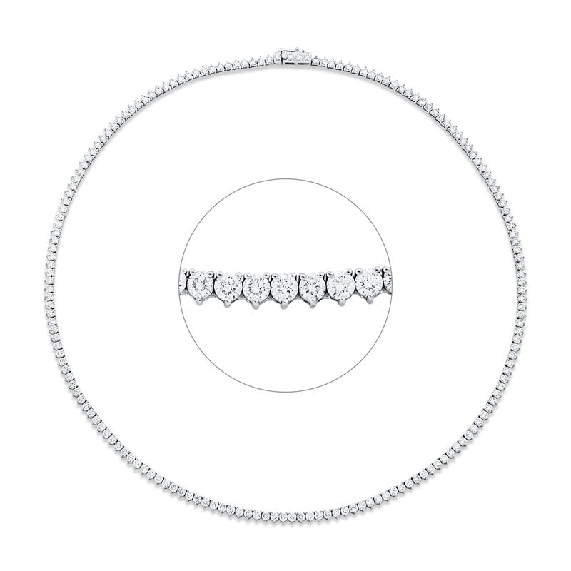 Collier    aus 750/-18 Karat Weißgold mit 175 Diamanten 10