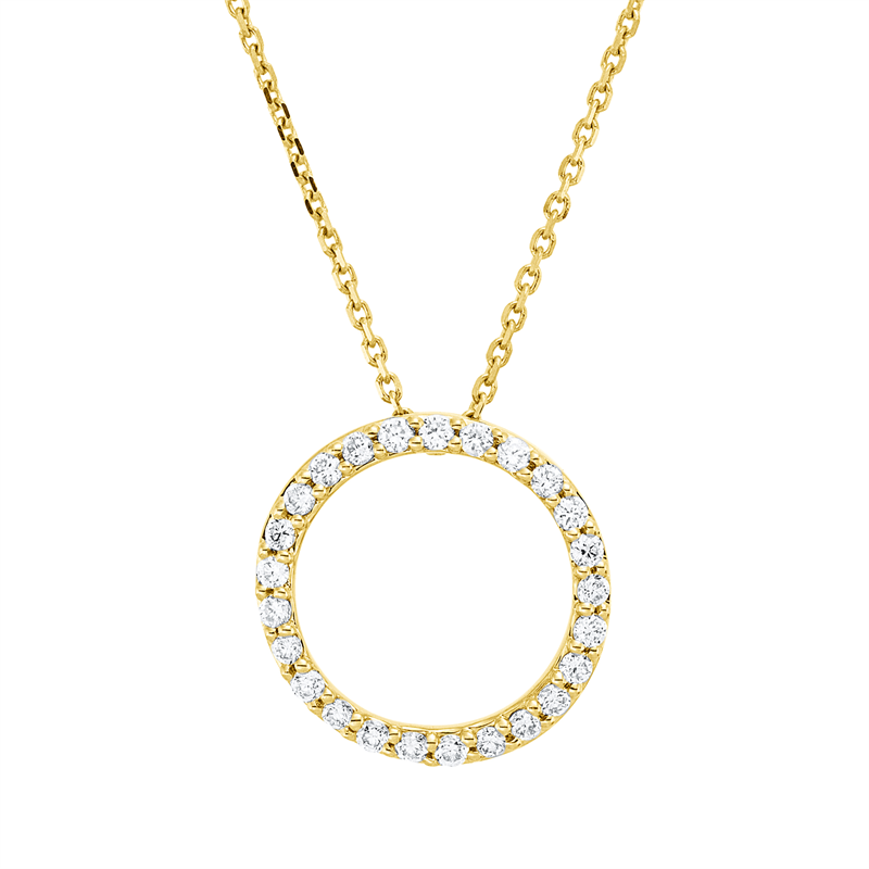 Collier    aus 750/-18 Karat Gelbgold mit 25 Diamanten 0