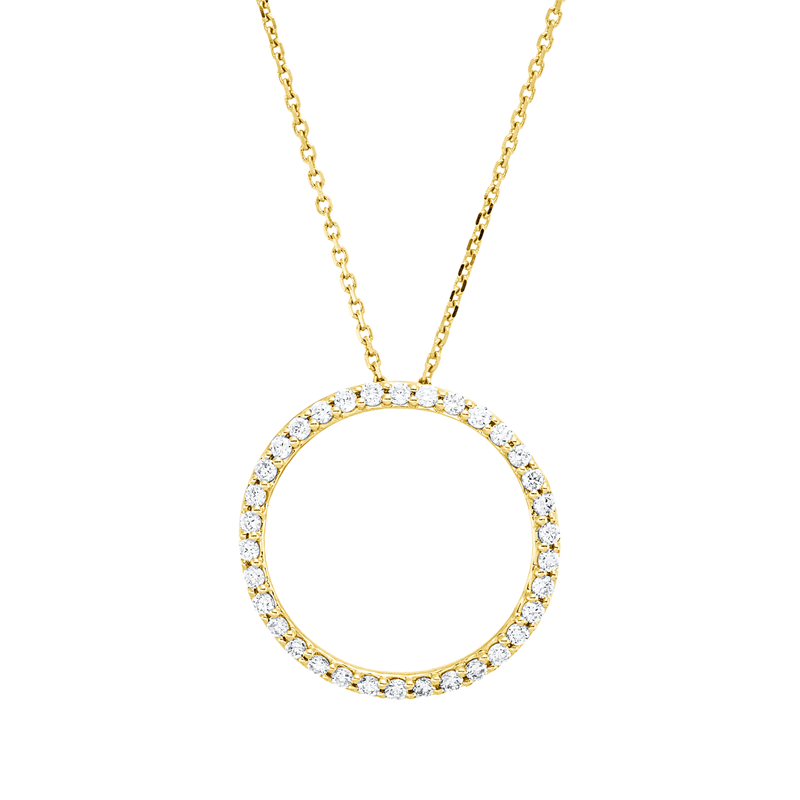 Collier    aus 750/-18 Karat Gelbgold mit 34 Diamanten 0