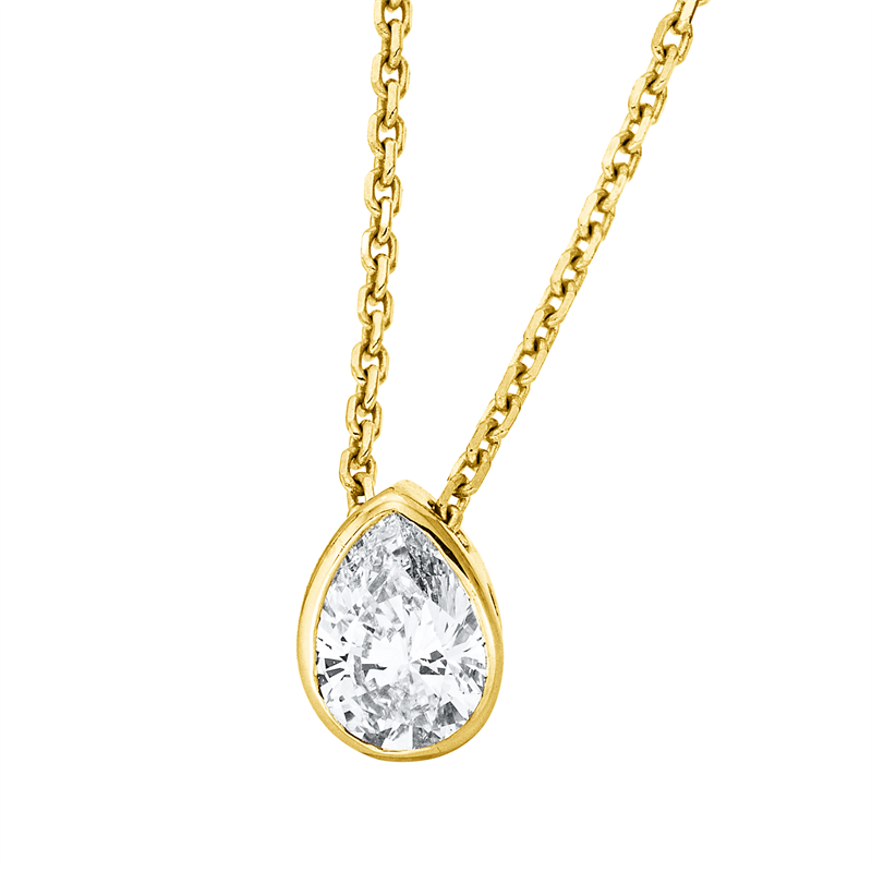 Collier    aus 750/-18 Karat Gelbgold mit 1 Diamant 0