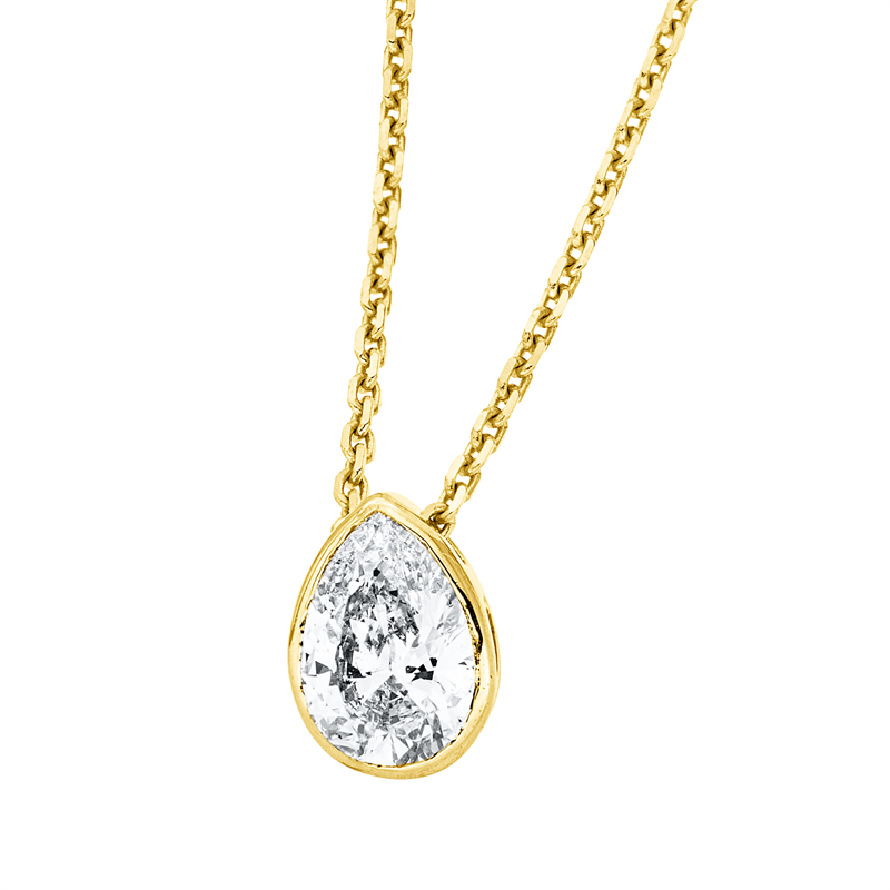 Collier    aus 750/-18 Karat Gelbgold mit 1 Diamant 0
