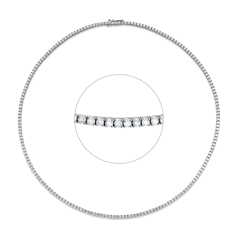 Collier    aus 750/-18 Karat Weißgold mit 191 Diamanten 5