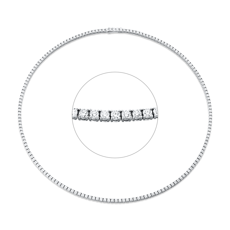 Collier    aus 750/-18 Karat Weißgold mit 168 Diamanten 7