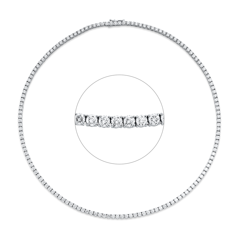Collier    aus 750/-18 Karat Weißgold mit 145 Diamanten 9