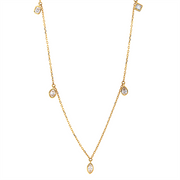 Collier    aus 750/-18 Karat Gelbgold mit 5 Diamanten 0