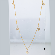 Collier    aus 750/-18 Karat Gelbgold mit 5 Diamanten 0