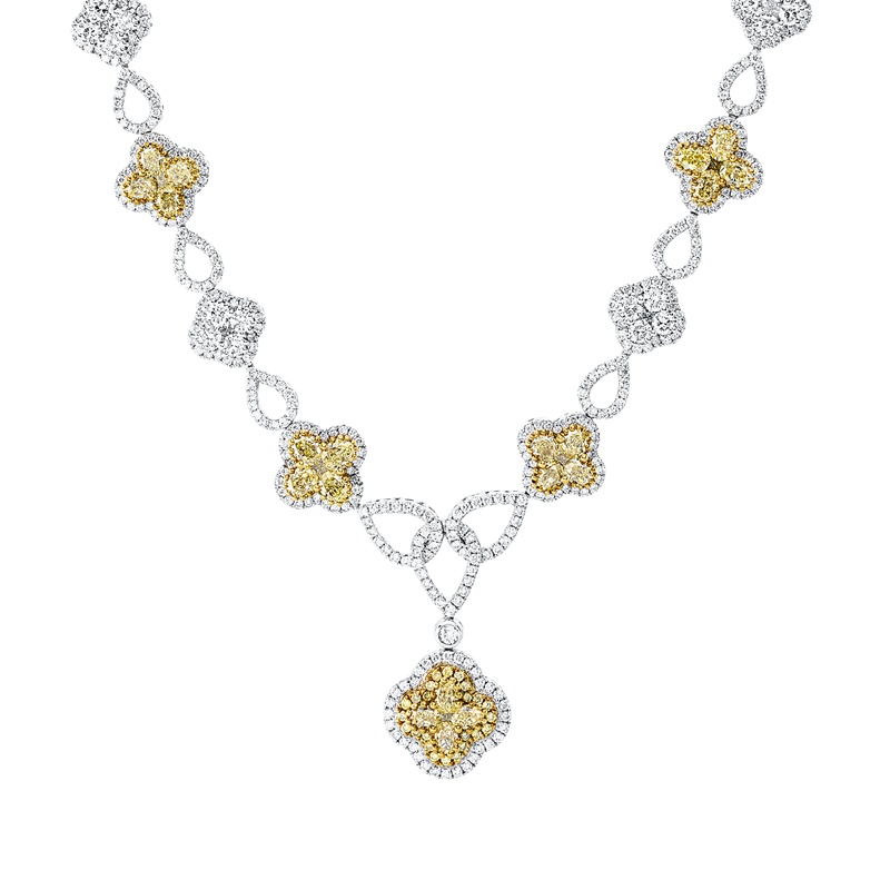 Collier    aus 750/-18 Karat Weißgold / Gelbgold mit 549 Diamanten 6