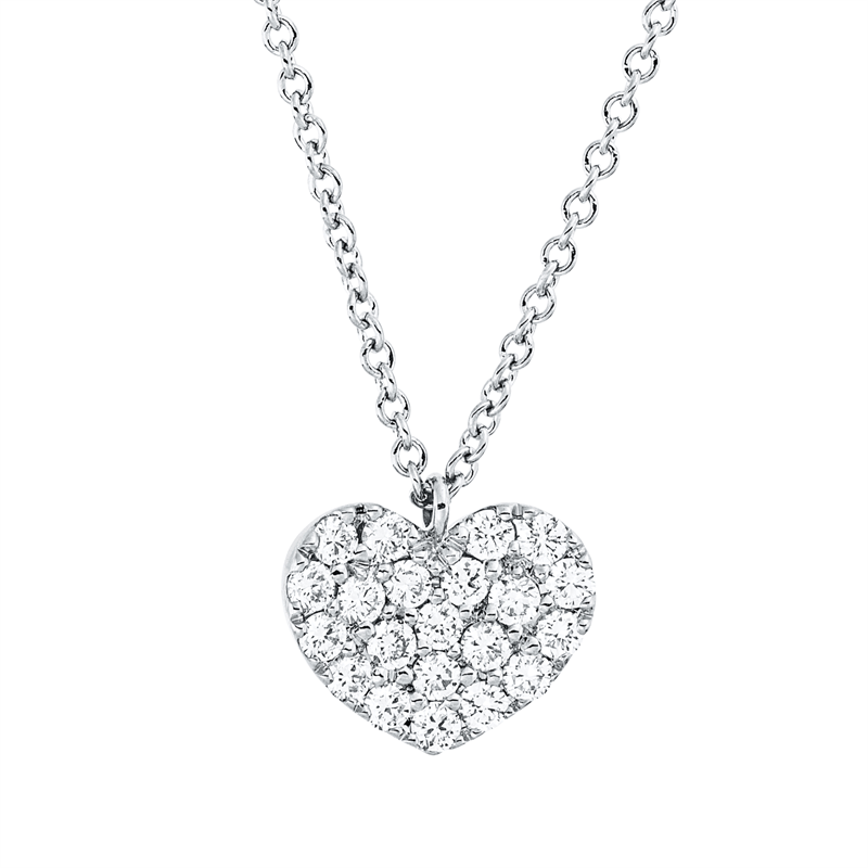 Collier    aus 750/-18 Karat Weißgold mit 21 Diamanten 0