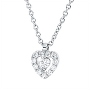 Collier    aus 750/-18 Karat Weißgold mit 12 Diamanten 0