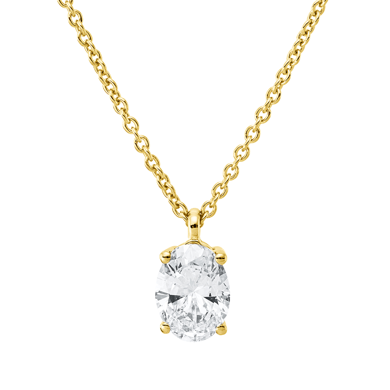Collier    aus 750/-18 Karat Gelbgold mit 1 Diamant 0