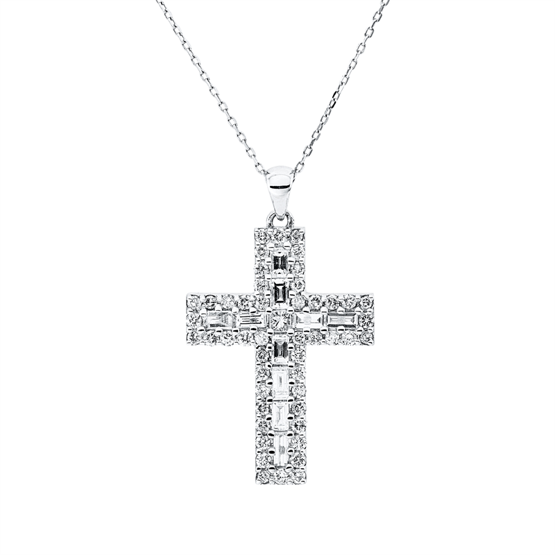 Collier    aus 750/-18 Karat Weißgold mit 59 Diamanten 1