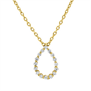 Collier    aus 750/-18 Karat Gelbgold mit 16 Diamanten 0