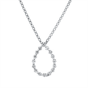 Collier    aus 750/-18 Karat Weißgold mit 16 Diamanten 0