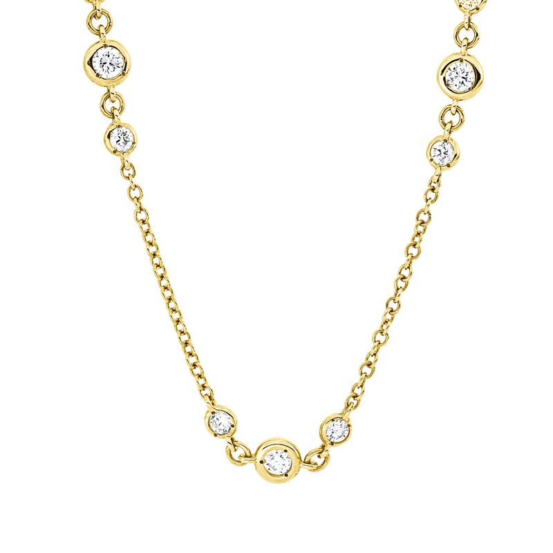 Collier    aus 750/-18 Karat Gelbgold mit 30 Diamanten 1