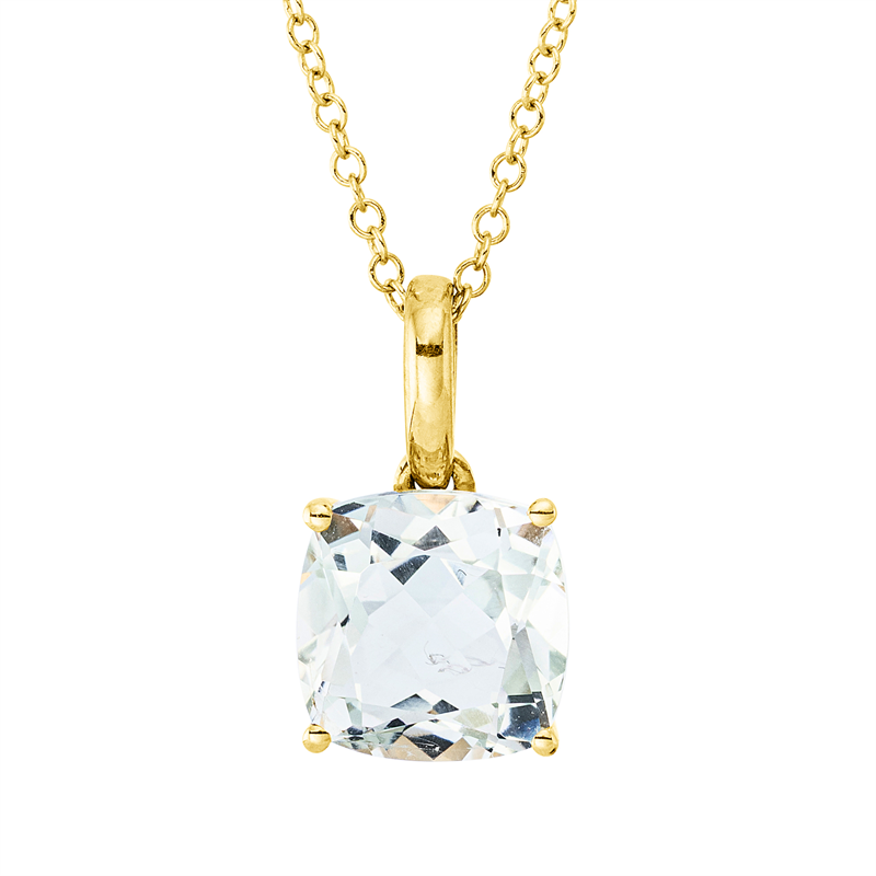 Collier mit Amethyst  aus 750/-18 Karat Gelbgold  