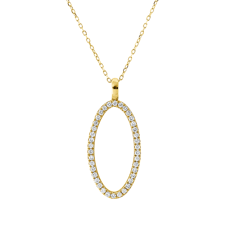 Collier    aus 750/-18 Karat Gelbgold mit 37 Diamanten 0