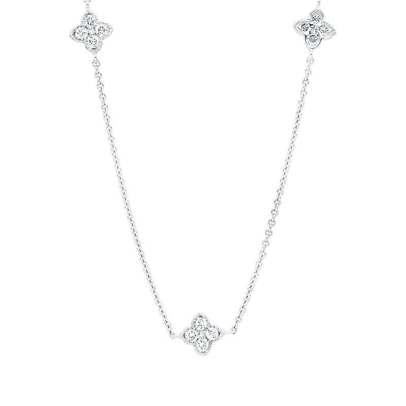 Collier    aus 750/-18 Karat Weißgold mit 25 Diamanten 0