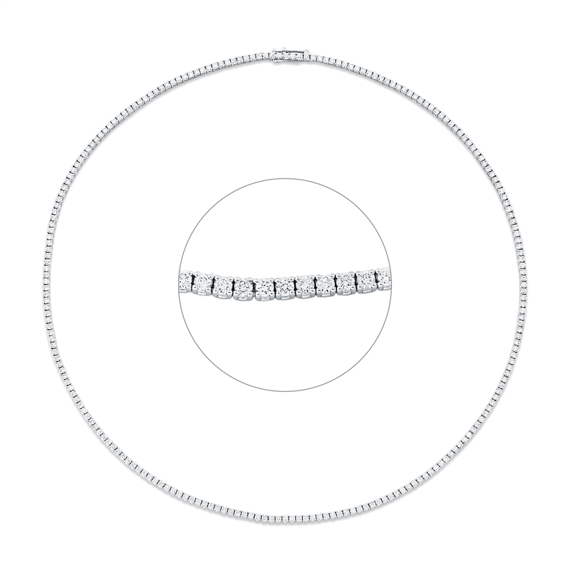 Collier    aus 750/-18 Karat Weißgold mit 220 Diamanten 4