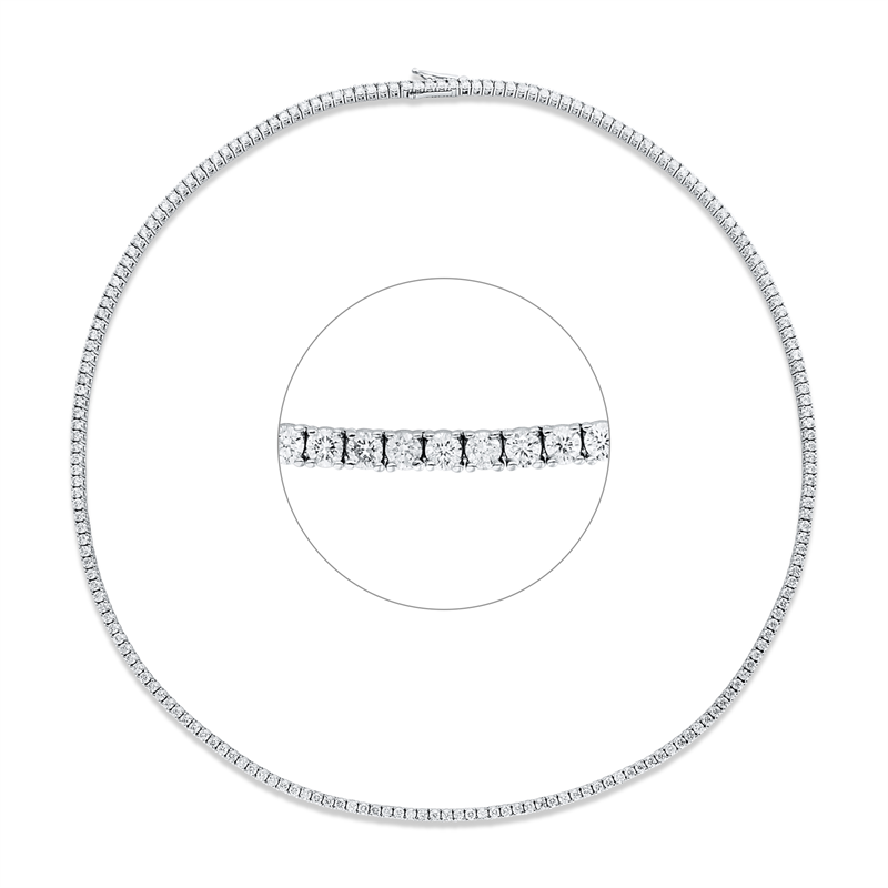 Collier    aus 750/-18 Karat Weißgold mit 200 Diamanten 5