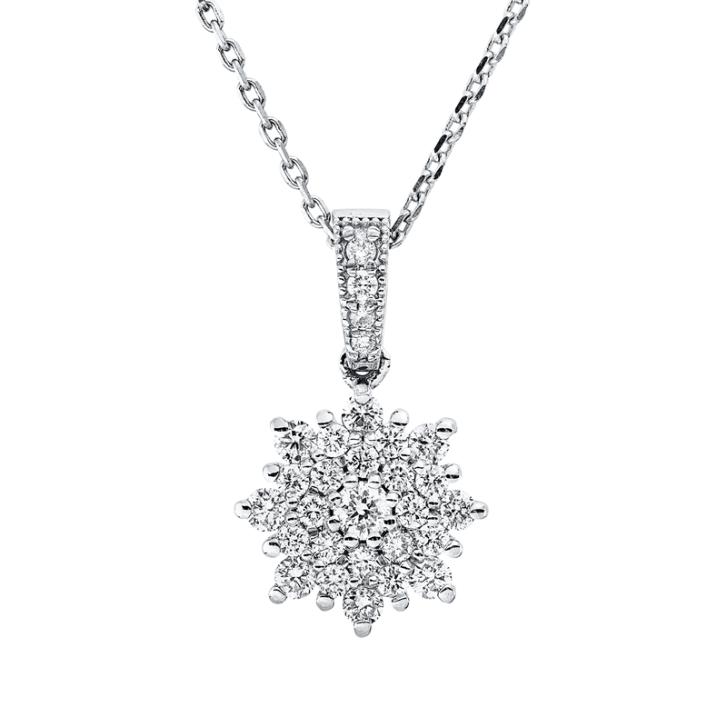 Collier    aus 750/-18 Karat Weißgold mit 29 Diamanten 0